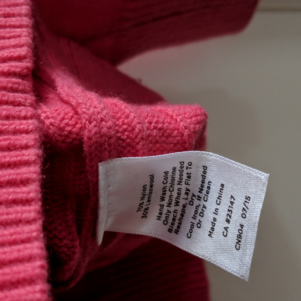 Lambswool blend Talbots cable knit sweater, size 1XP - Picture 4 of 4